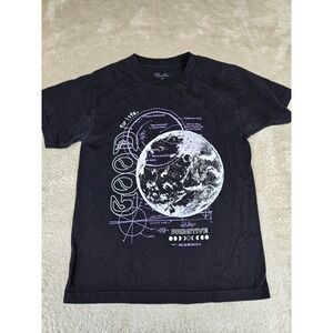 Primitive Skateboarding Mens‎ Small Black Lunar Moon Graphic T-Shirt